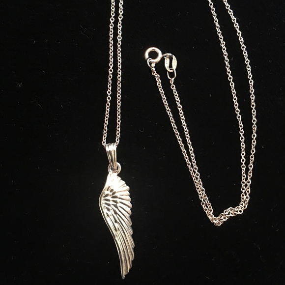 London Sterling Silver Wing Pendant 
